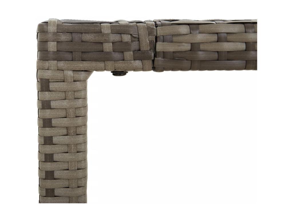 Mobili per la casa in vimini intrecciato in resina grigia