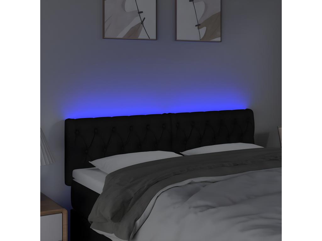 Letto in tessuto nero, 144 x 7 x 78 cm