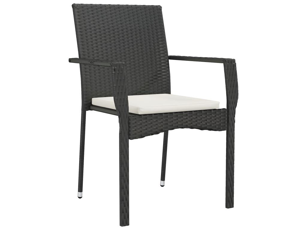 Mobili per la casa in vimini intrecciato in resina nera