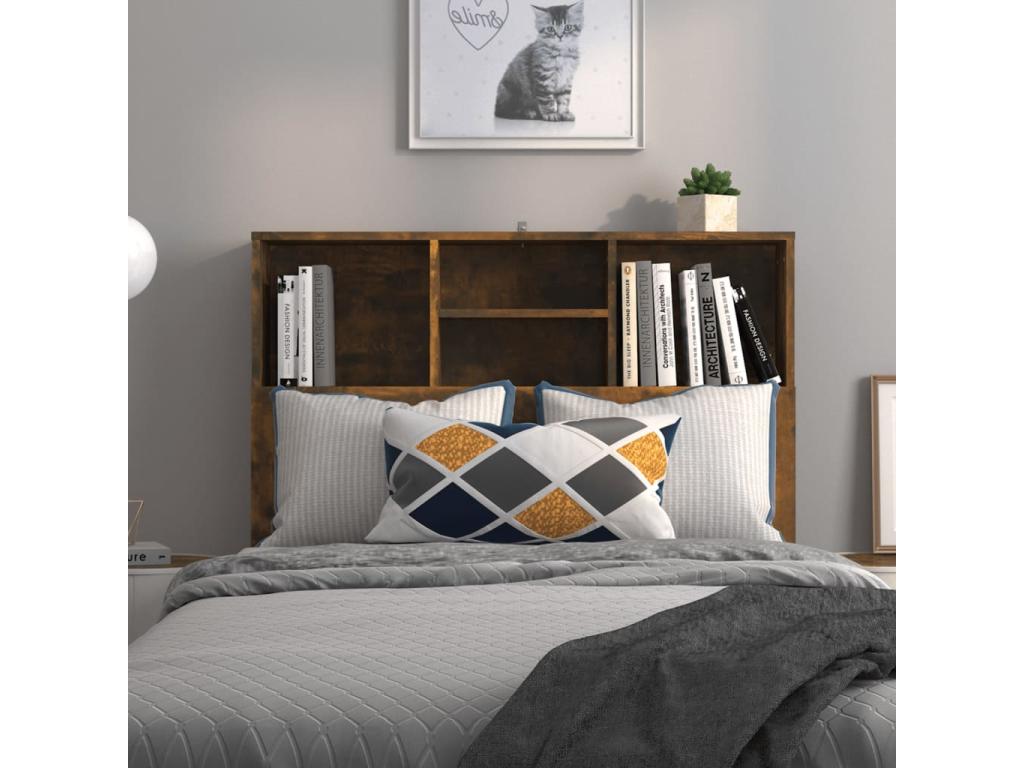 Letto in legno di quercia marrone, 100 x 19 x 103,5 cm