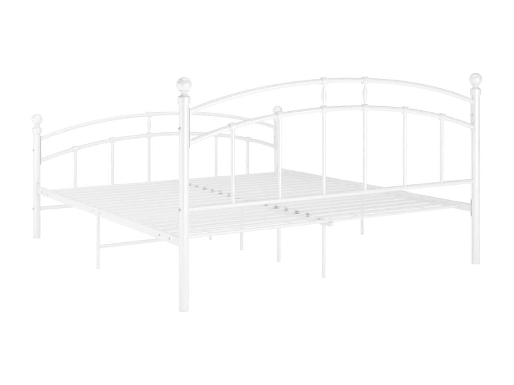 Struttura letto in metallo bianco, 180 x 200 cm