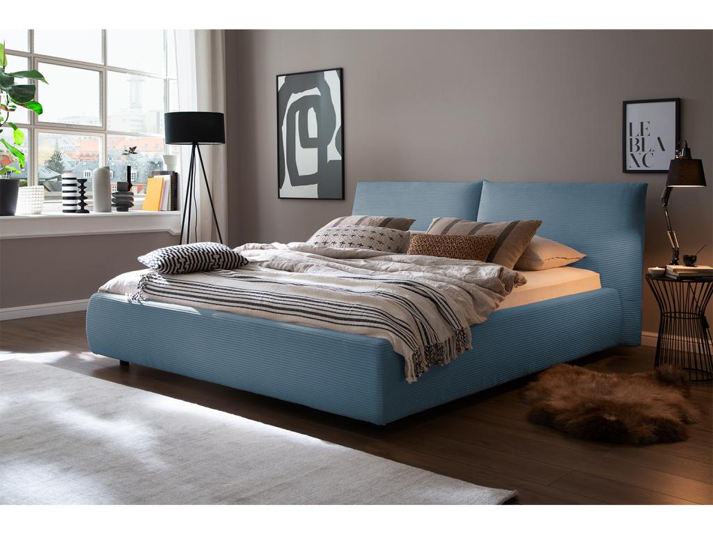 Letto in velluto blu
