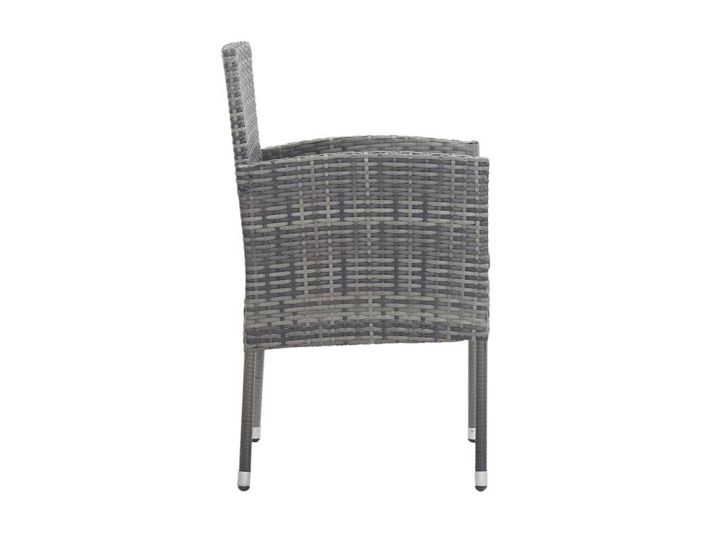 Mobili per la casa in vimini intrecciato in resina grigia - dlz1766583096638