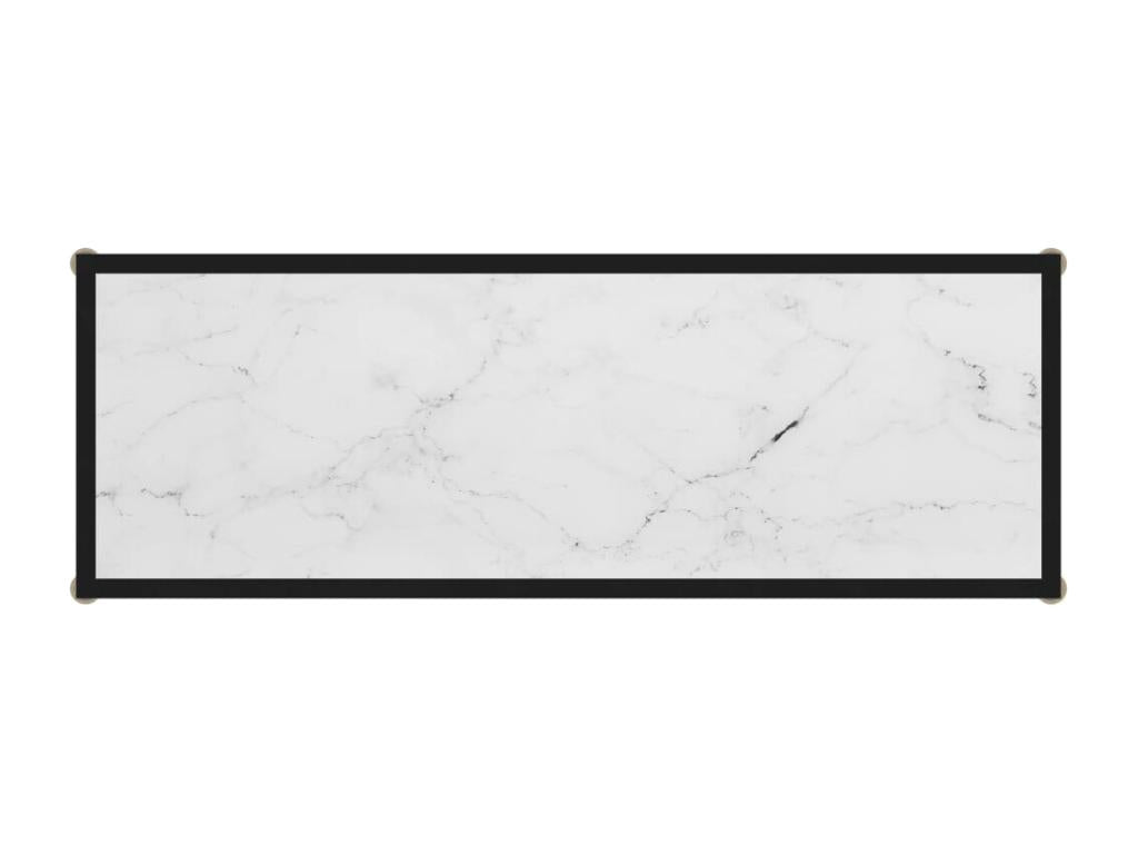 Tavolo in vetro bianco, 100 x 35 x 75 cm