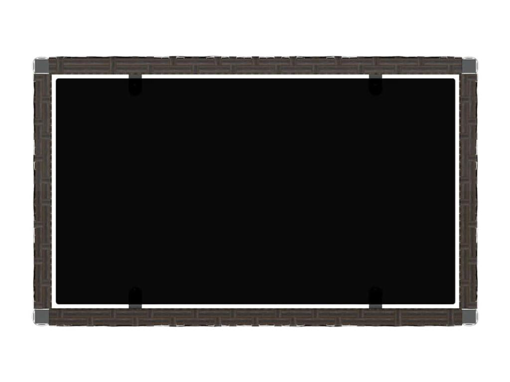 Set di mobili da esterno in vimini intrecciato in resina marrone - dlz1766583995646