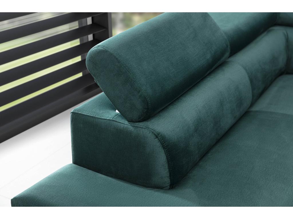 Divano letto in pelle nera