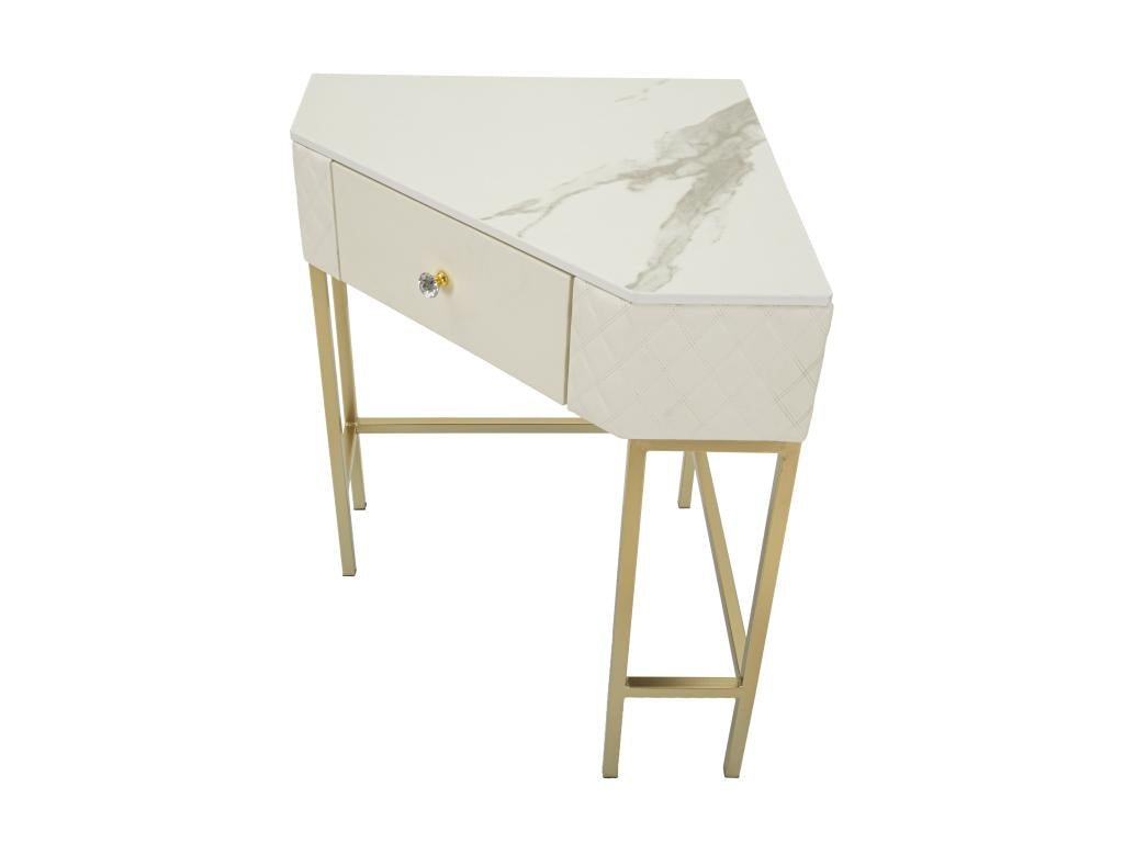 Mobili per la casa in pelle beige, 84,5 x 60 x 77 cm