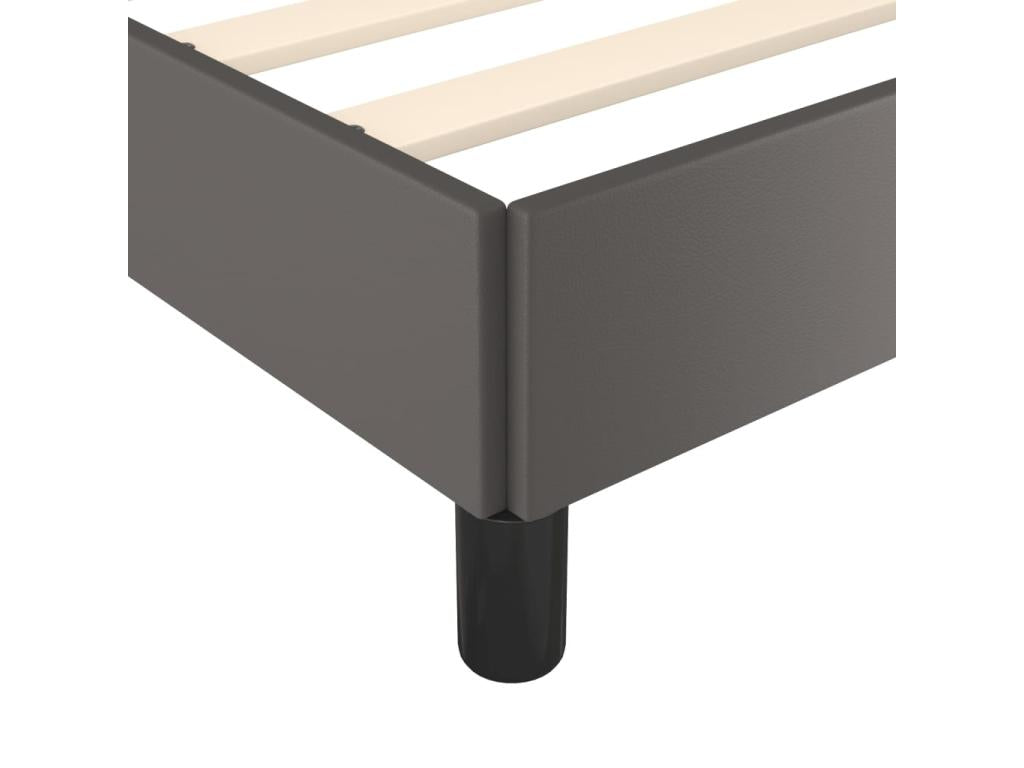 Struttura letto in similpelle grigia, 180 x 200 cm