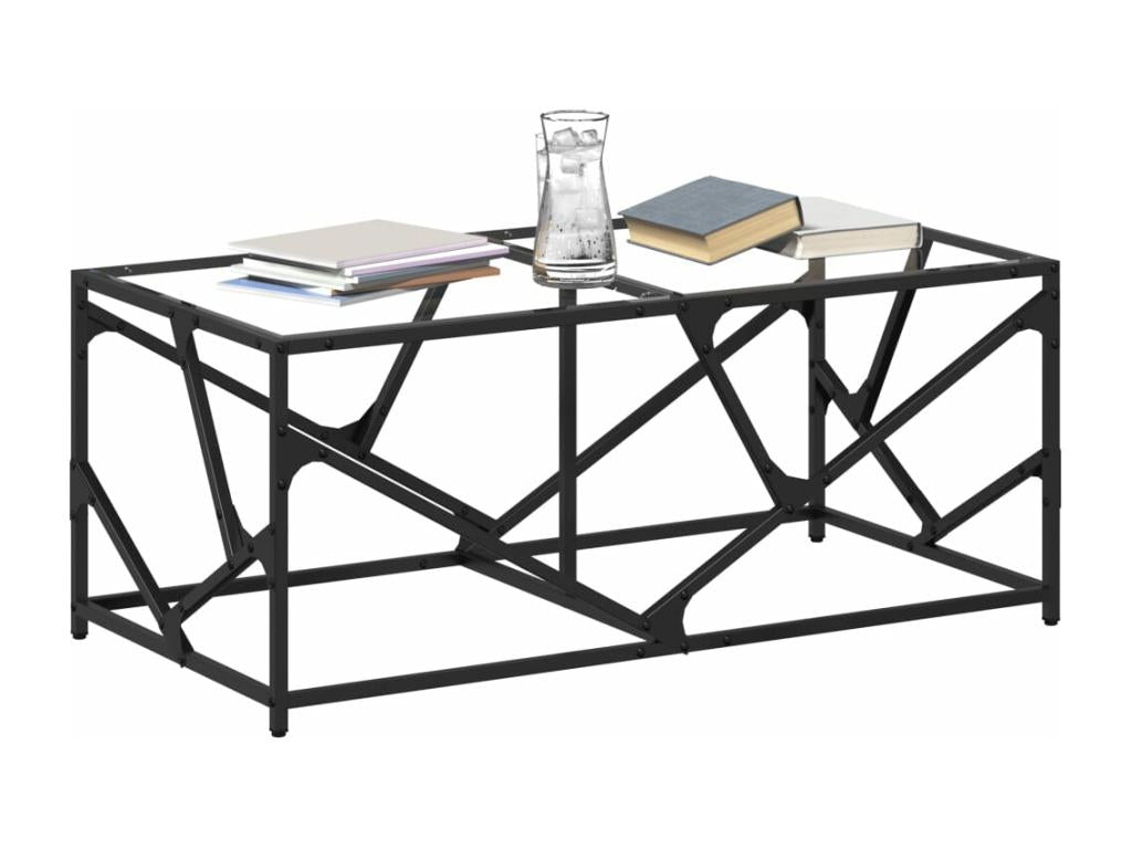 Tavolino da caffè in vetro, 98,5 x 50 x 41 cm