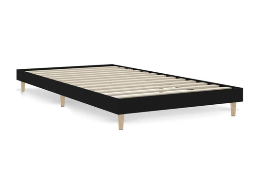 Struttura letto in legno ingegnerizzato nero, 90 x 190 cm