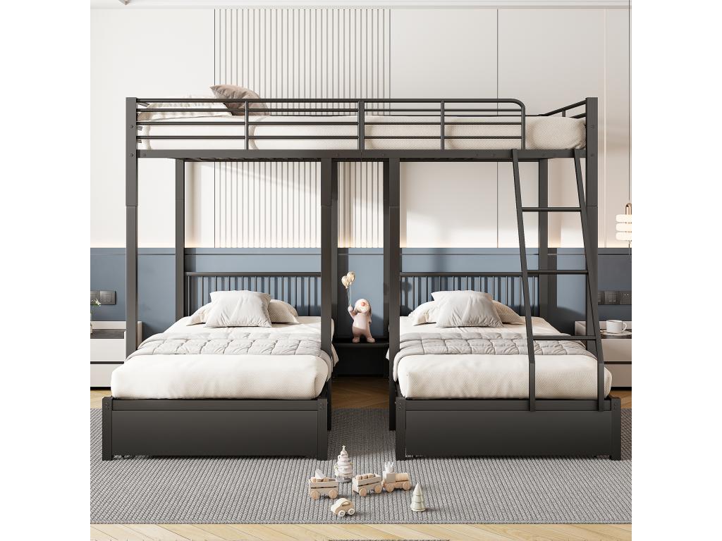 Materasso nero, 2 x 90 x 200 cm