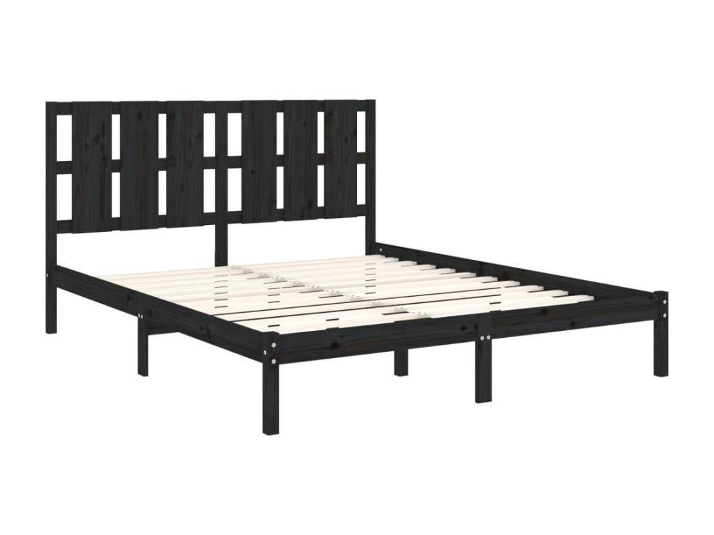 Materasso in legno massello nero, 150 x 200 cm