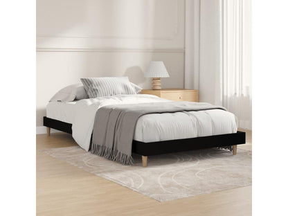 Struttura letto in legno ingegnerizzato nero, 90 x 190 cm