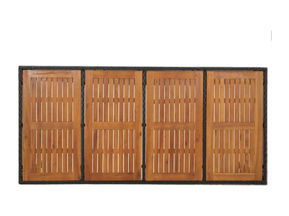 Mobili per la casa in vimini intrecciato in resina nera - dlz1766583326345