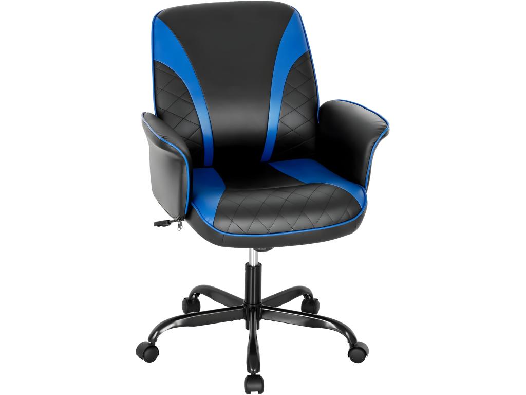 Poltrona in pelle blu