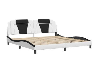 Struttura letto in similpelle bianca, 200 x 200 cm