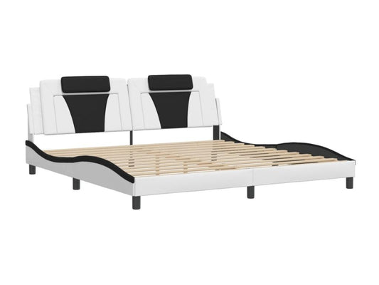 Struttura letto in similpelle bianca, 200 x 200 cm