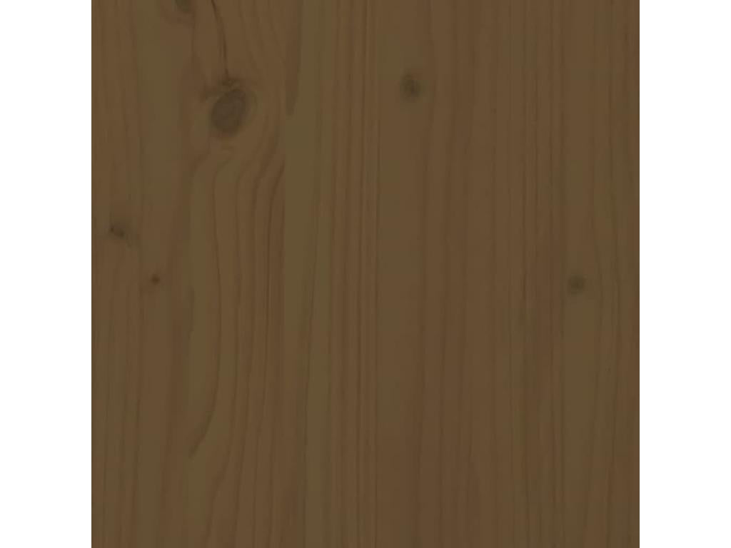 Letto in legno massello marrone, 125,5 x 4 x 100 cm