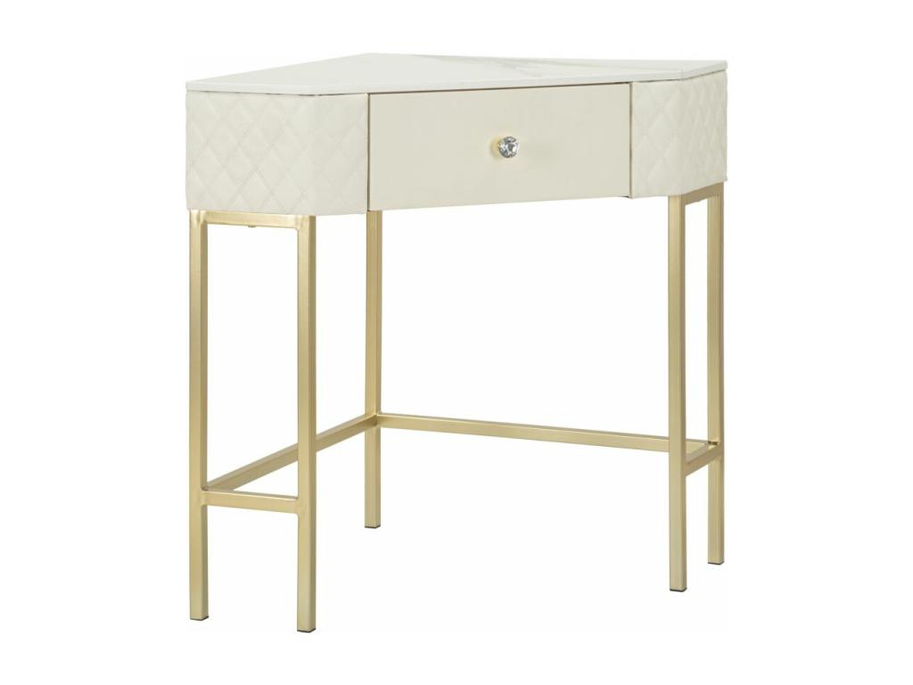 Mobili per la casa in pelle beige, 84,5 x 60 x 77 cm