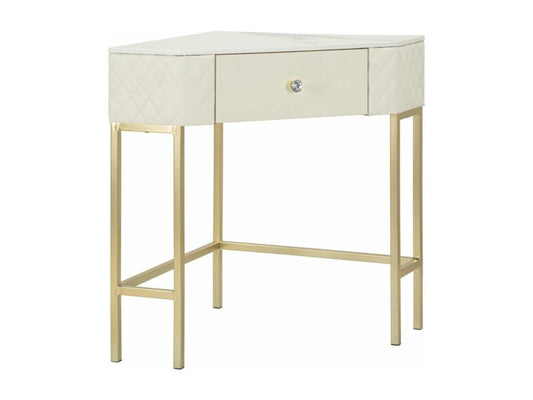 Mobili per la casa in pelle beige, 84,5 x 60 x 77 cm
