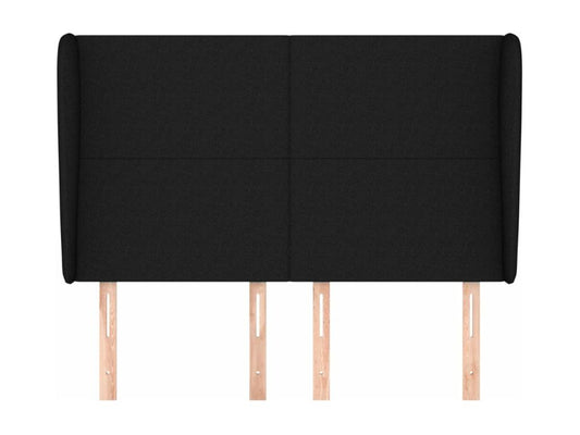 Letto in tessuto nero, 147 x 23 x 118 cm