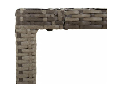 Mobili per la casa in vimini intrecciato in resina grigia