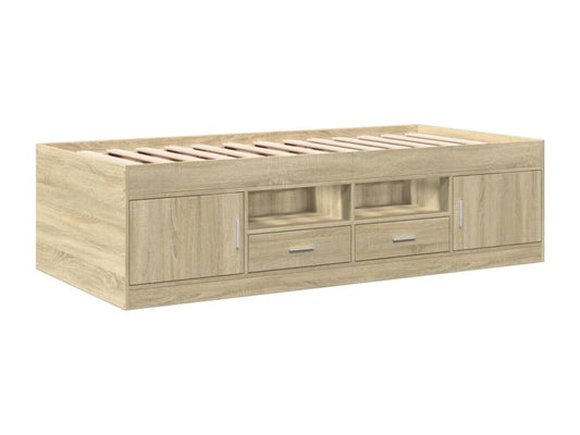 Letto in legno di rovere naturale, 100 x 200 cm - dlz1766583537149