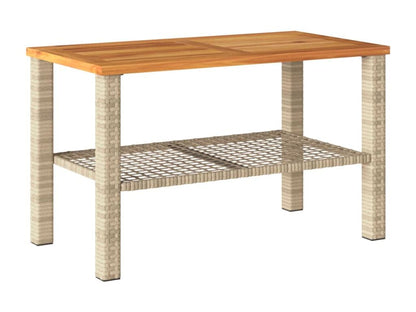 Set di mobili da esterno in vimini intrecciato in resina beige - dlz1766583301347