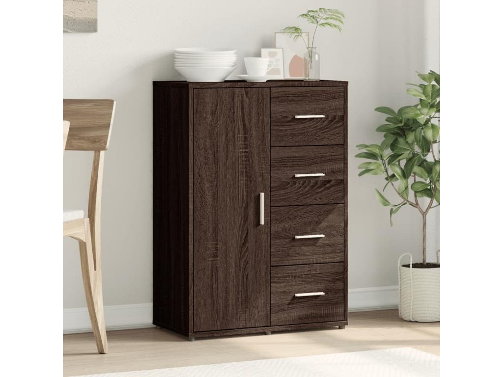 Credenza in legno ingegnerizzato marrone, 60 x 31 x 84 cm