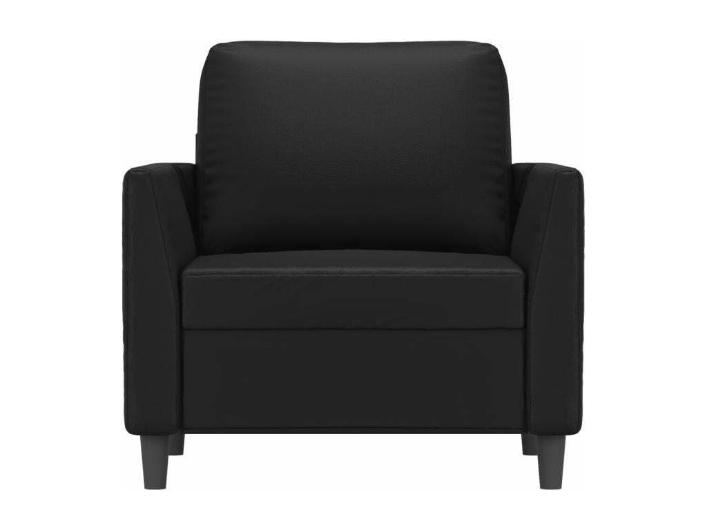 Poltrona in similpelle nera