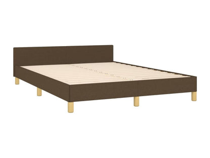 Struttura letto in tessuto marrone, 140 x 190 cm