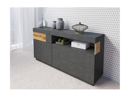 Credenza in legno di quercia grigia