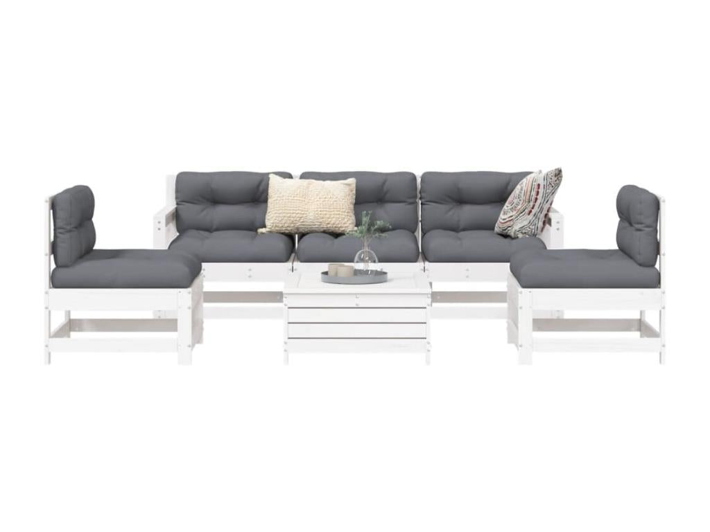 Set di mobili da esterno in legno di pino bianco - dlz1766584055668