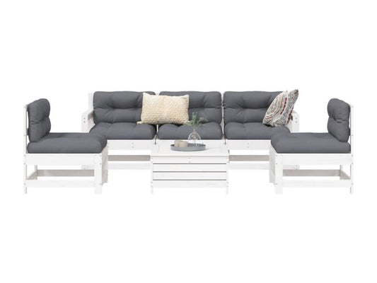 Set di mobili da esterno in legno di pino bianco - dlz1766584055668