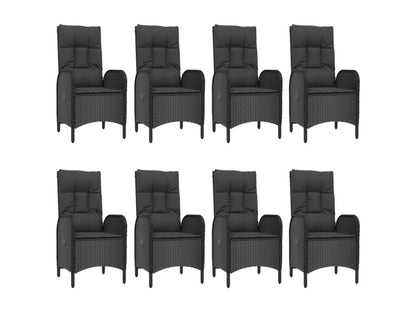 Mobili per la casa in vimini intrecciato in resina nera - dlz1766583326345