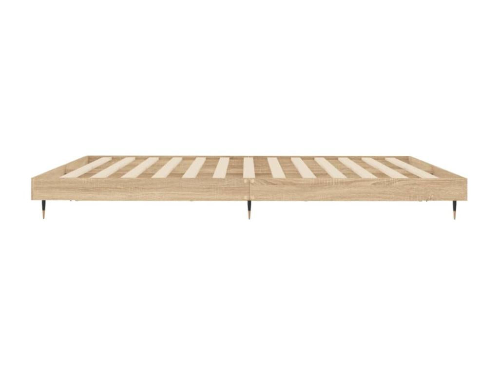 Struttura letto in legno ingegnerizzato marrone, 200 x 200 cm