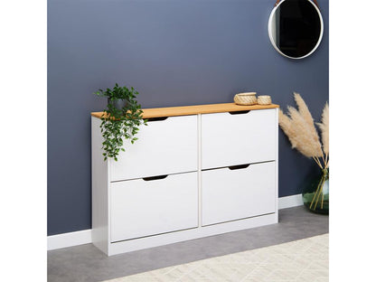 Armadio in legno di pino bianco, 2 x 2 cm