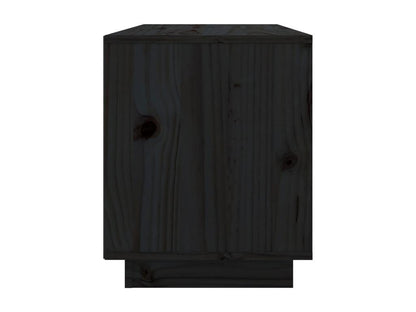 Mobile TV in legno di pino nero, 74 x 35 x 44 cm