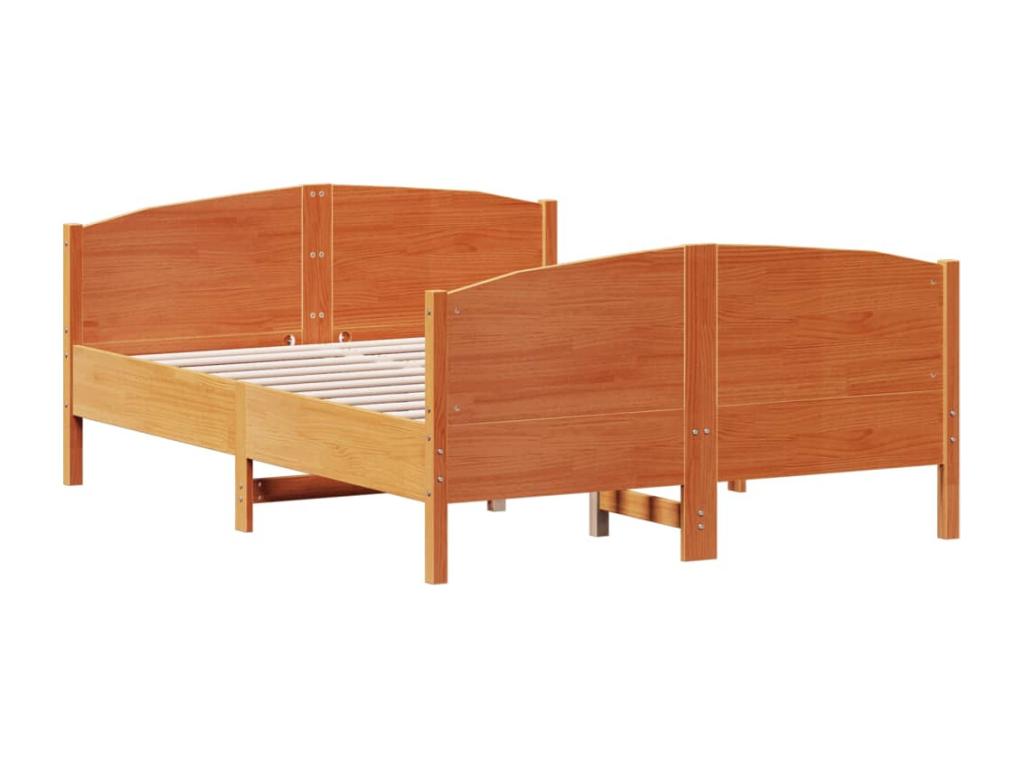 Struttura letto in legno di pino marrone, 150 x 200 cm