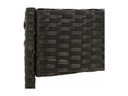 Set di mobili da esterno in vimini intrecciato in resina nera - dlz1766582988761