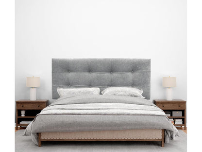 Letto in pelle grigia, 95 x 120 cm