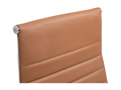 sedia in pelle marrone