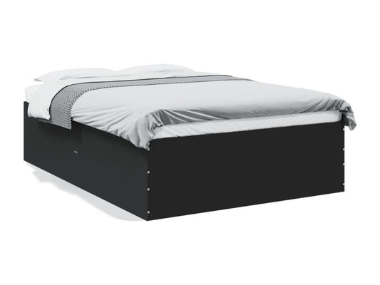 Struttura letto in legno ingegnerizzato nero, 120 x 200 cm