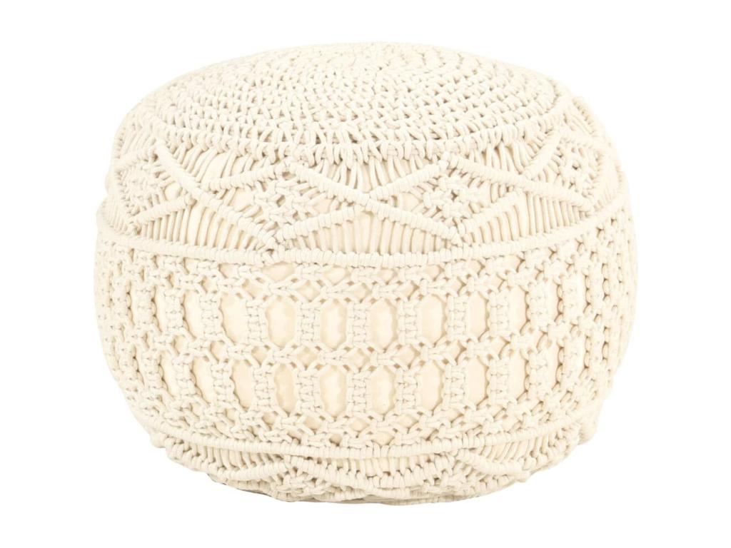 Pouf beige, 45 x 30 cm