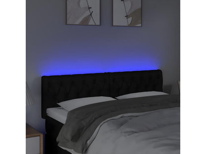 Letto in tessuto nero, 144 x 7 x 78 cm