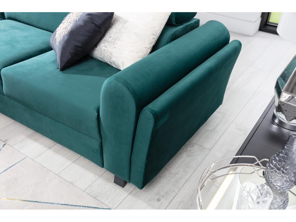 Divano letto in pelle nera