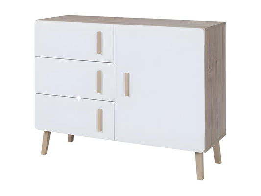 Credenza in legno di rovere marrone, 100 x 78 x 40 cm
