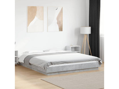Struttura letto in legno ingegnerizzato grigio, 160 x 200 cm