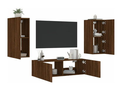 Mobile TV in legno di quercia marrone - dlz1766583416250