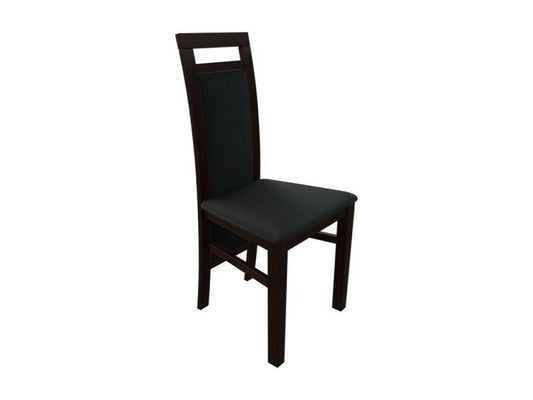 Sedia in pelle nera, 97 x 46 x 40 cm